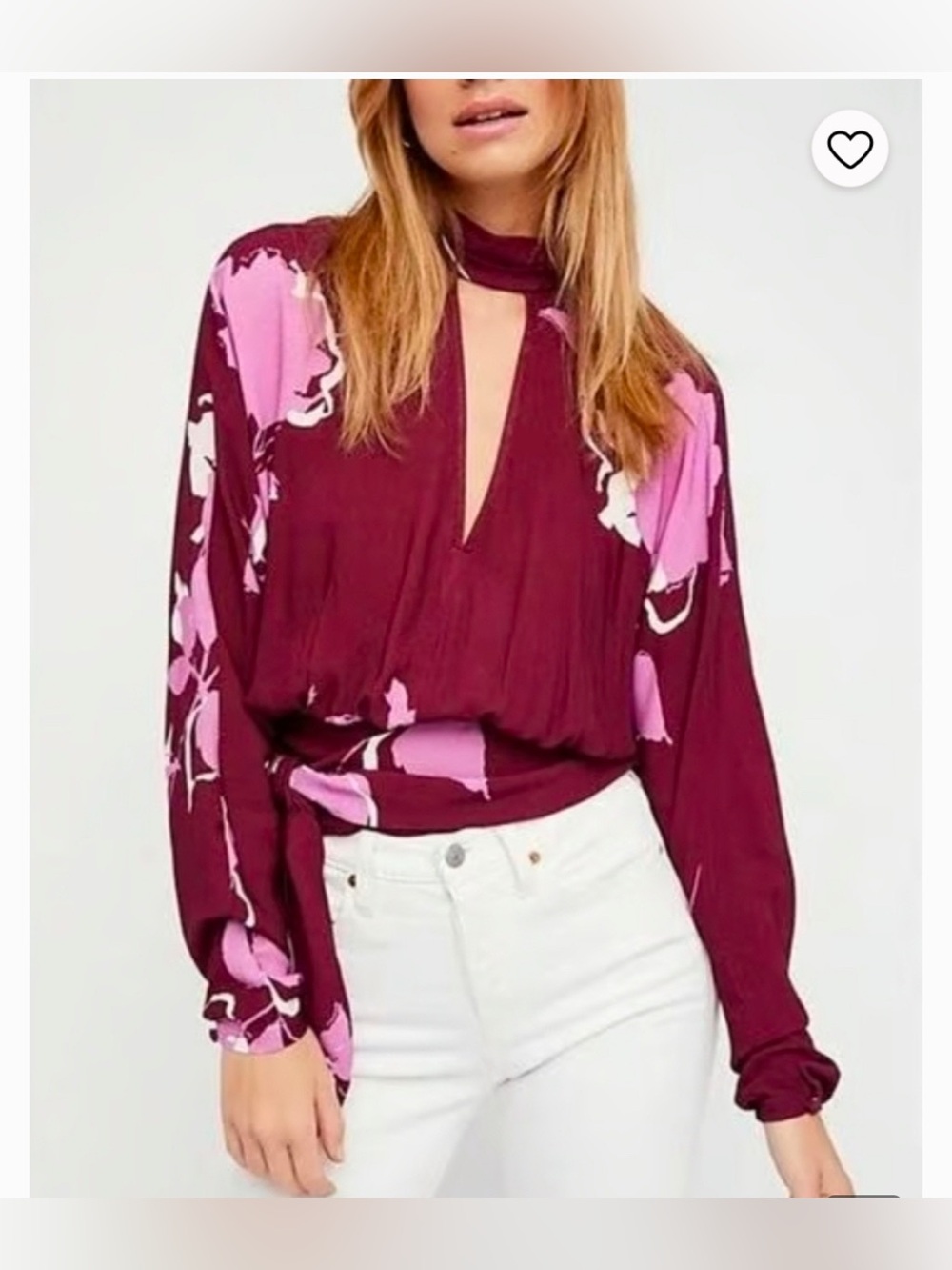 Free People Burgundy Purple Top
